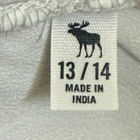 Abercrombie & Fitch Girls Emerson Floral Puff Sleeve Mini Dress in Blue White - Picture 5 of 6